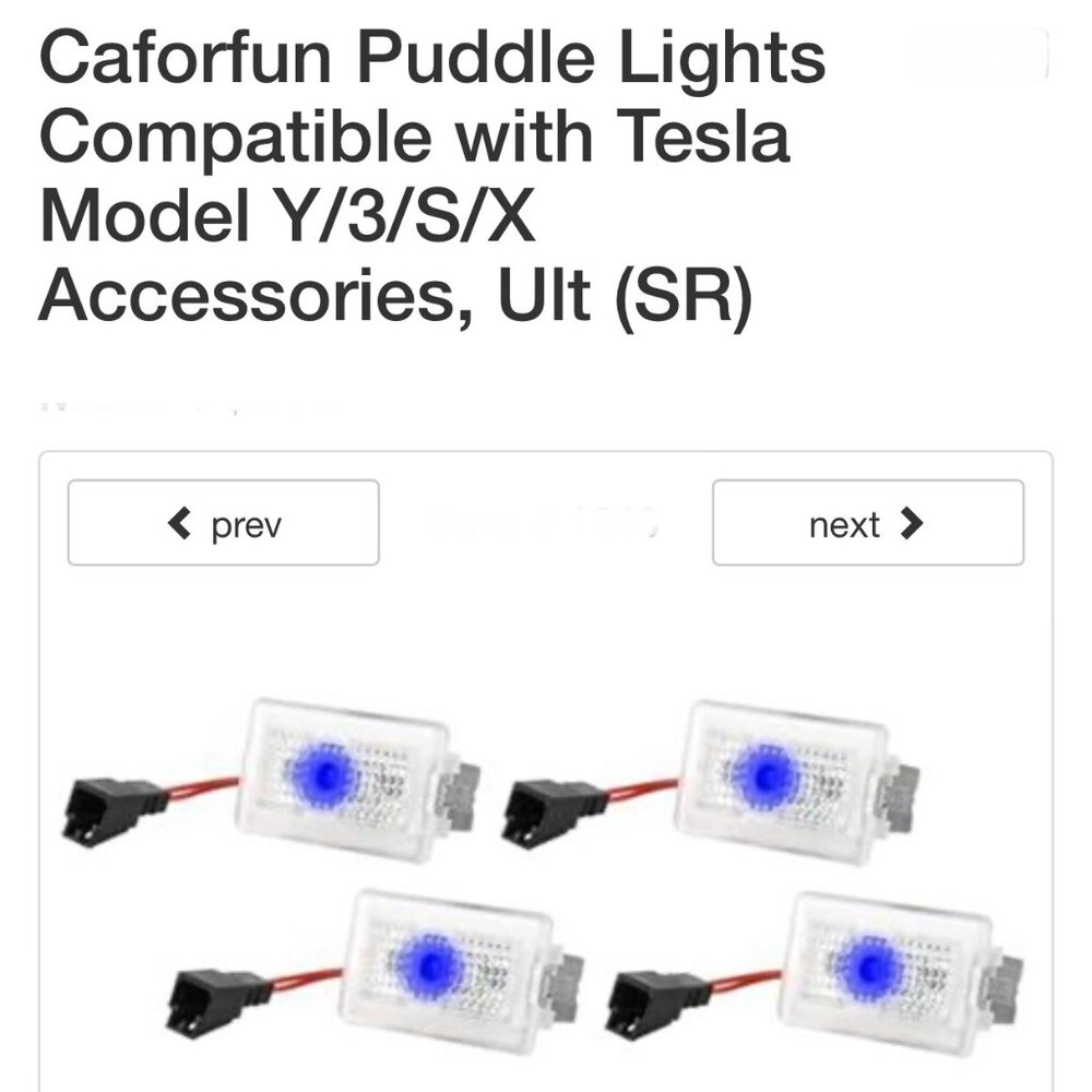 Tesla Puddle Lights, Door opening projection
